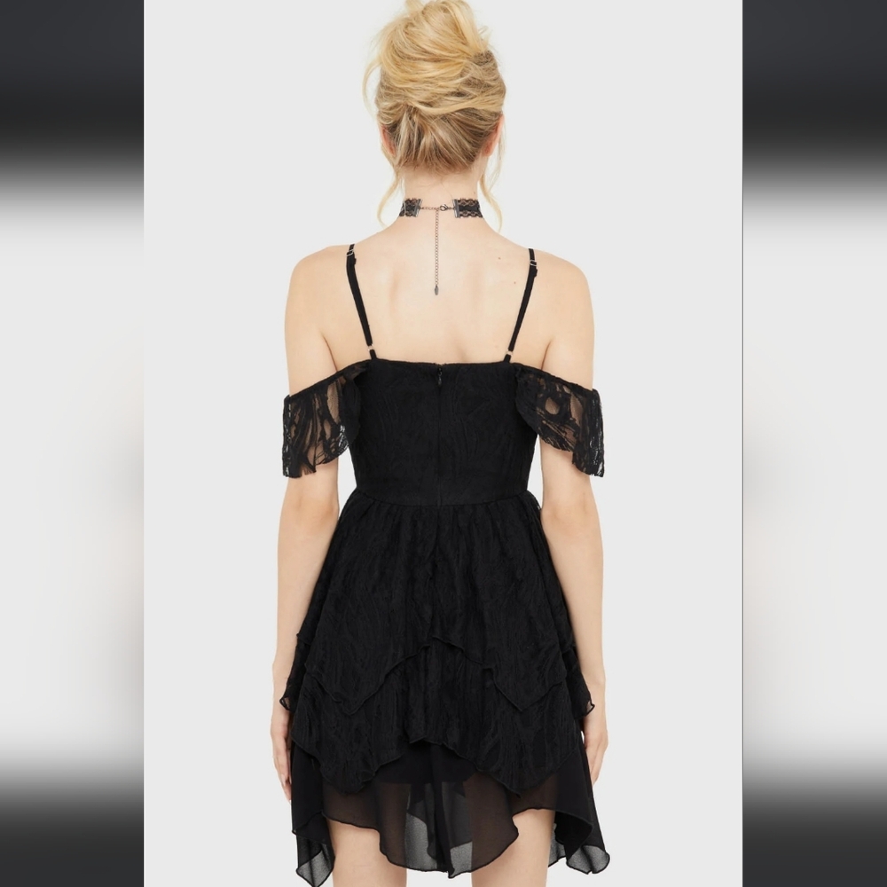 Killstar Black Lace Mini Dress - Picture 5 of 6
